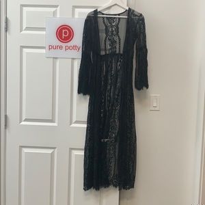 Black Lace Beach Cover Up